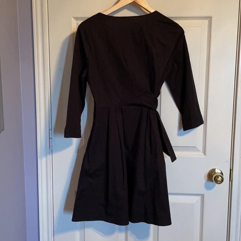 Black Mango side tie dress with pockets! - Picture 3 of 4